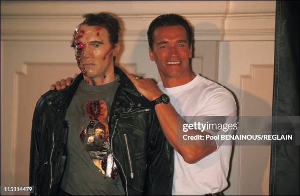 Cannes Film Festival: Arnold Schwarzenegger presents "Terminator II "In Cannes, France on May 13, 1991.