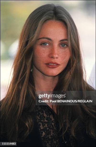 Cannes Film Fesrtival: of "La Belle Noiseuse" by Jacques Rivette in Cannes, France on May 14, 1991 - Emmanuelle Beart.