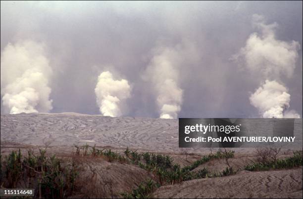 The Pinatubo volcano eruption in Philippines on August 02, 1991 - Eruptions on the Pinatubo mount.