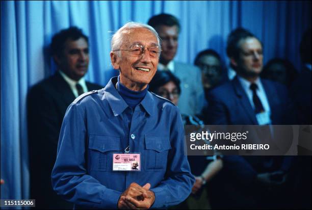 Earth summit in Rio de Janeiro, Brazil on June 02, 1992 - Jacques-Yves Cousteau.