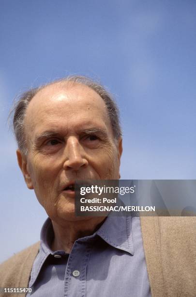 Francois Mitterrand in Solutre, France on May 30, 1993.