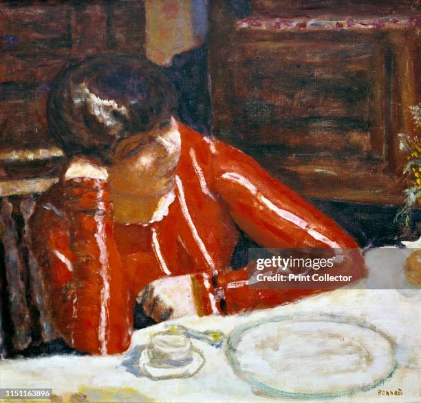 Woman in Red Top', circa 1920. Artist Pierre Bonnard.