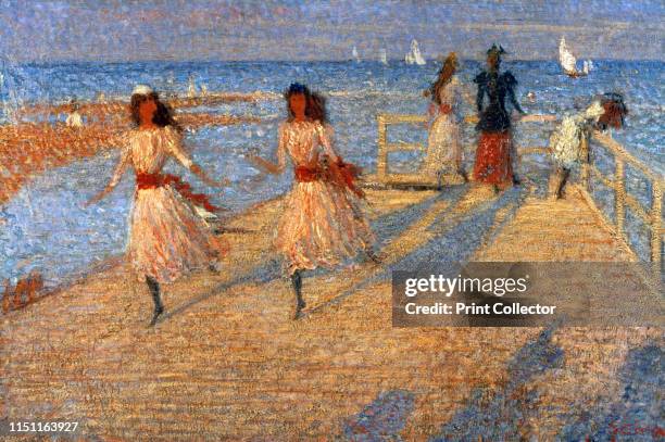 Girls Running, Walberswick Pier', 1888-1894. Steer made many visits to Walberswick in Suffolk, where he had friends. He completed a number of...