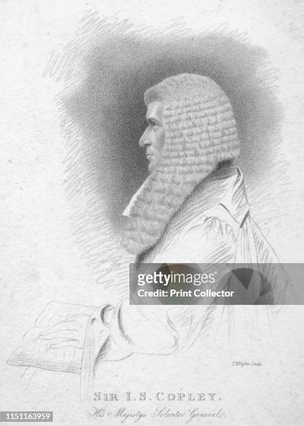 Sir I. S. Copley, His Majesty's Solicitor General', circa 1820. Portrait of British lawyer John Singleton Copley, 1st Baron Lyndhurst . From an album...