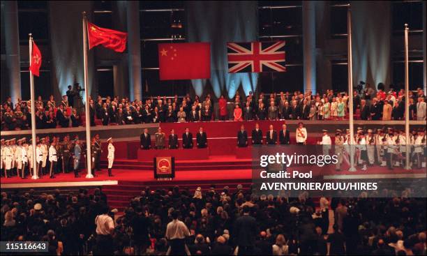 The Handover of HongKong to China in Hong Kong city, Hong Kong on June 29, 1997 - General view of the handover ceremony.