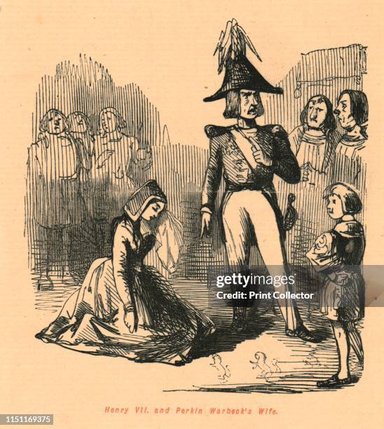 Henry VII. And Perkin Warbeck's Wife', 1897. Lady Catherine Gordon, wife of pretender to the throne Perkin Warbeck, kneels sobbing at the feet of...