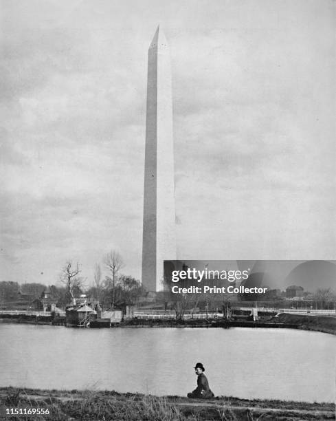 Washington Monument, Washington D.C.', circa 1897. Obelisk on the National Mall in Washington, D.C., built to commemorate George Washington. From "A...
