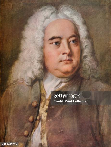 Handel', circa 1740, . George Frideric Handel , English Baroque musical composer, German by origin. Attributed to William Hoare of Bath . Oil on...