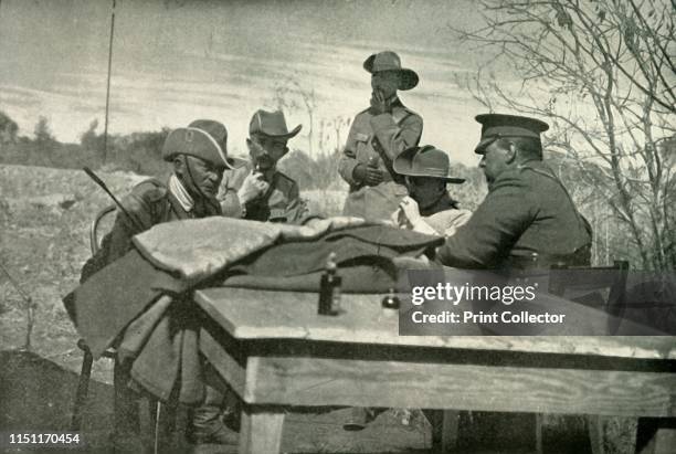 Victor and Vanquished - The Conquest of German South-West Africa', 9 July 1915, . Scene from the First World War: 'General Louis Botha [Prime...