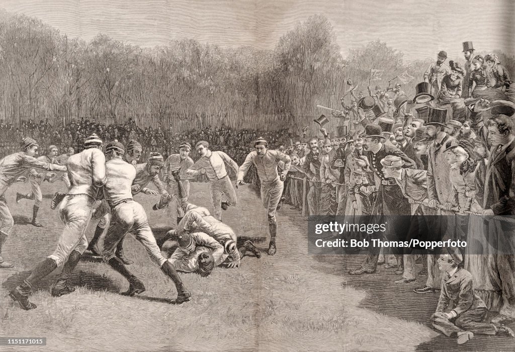 Rugby Football Being Played At Rugby School