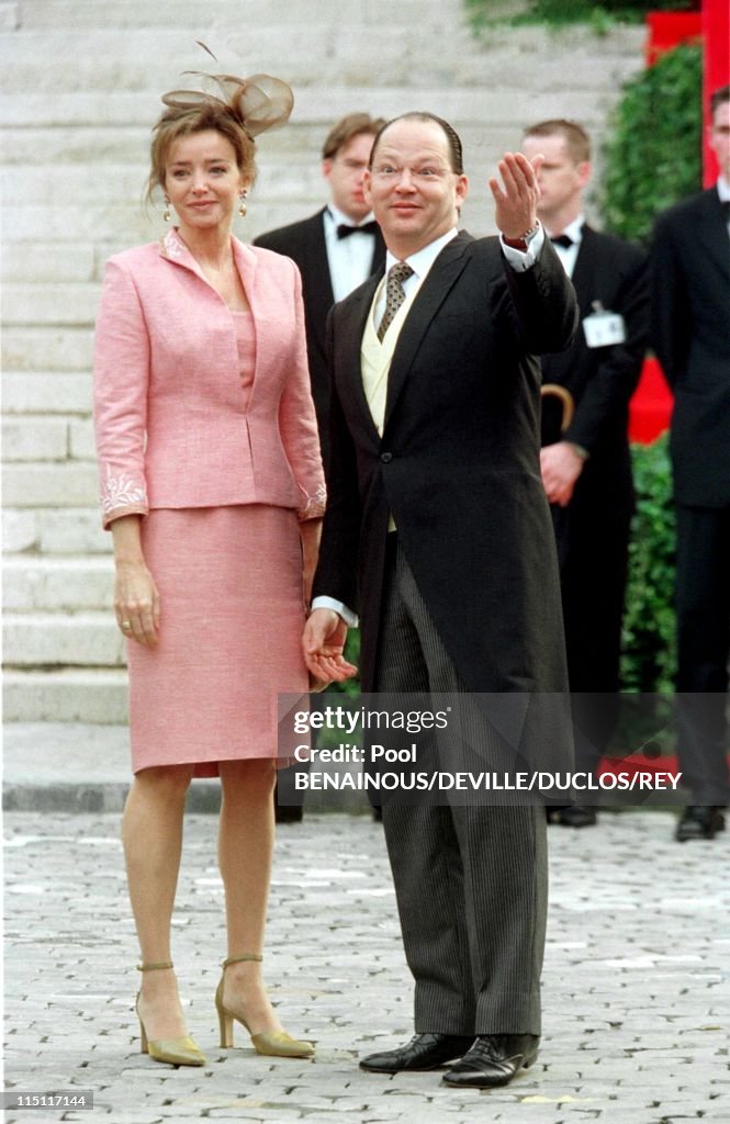 Prince Philippe Of Belgium And Mathilde D'Udekem Wedding In Brussels, Belgium On December 13, 1999.