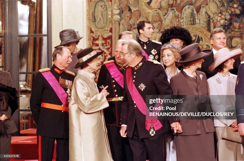 Prince Philippe Of Belgium And Mathilde D'Udekem Wedding In Brussels, Belgium On December 13, 1999.