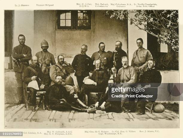 General Roberts's Staff, Kandahar Expedition', circa 1880, . Portrait of General Frederick Sleigh Roberts , commander of British forces in...