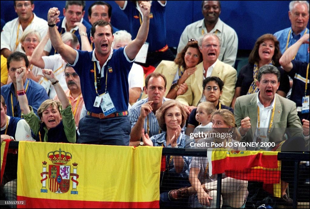 Sydney Olympics: Royals At Handball Game, Sweden 32 / Spain 25 In Sydney, Australia On September 29, 2000.