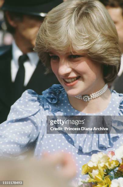 Diana, Princess of Wales during a visit to Deptford in London, May 1982.