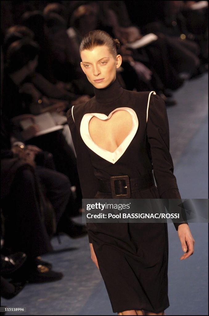 Paris Fashion Week: Yves Saint Laurent Fall-Winter 2005-2006 Ready To Wear, France On March 06, 2005.