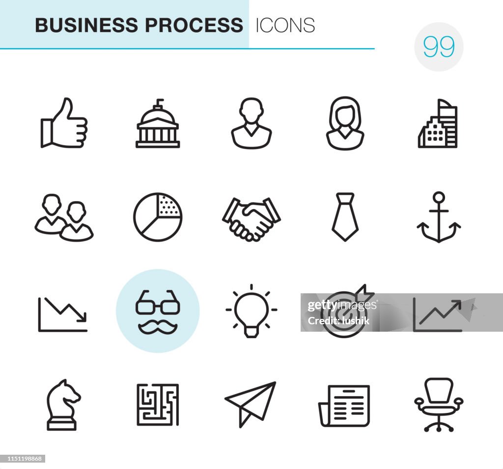 Business Process - Pixel Perfect icons