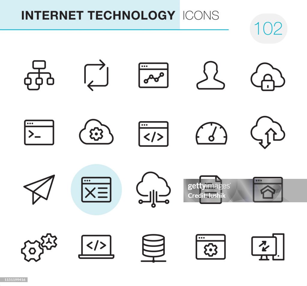 Internet Technology - Pixel Perfect icons