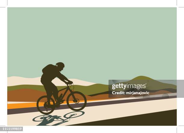 mountain bike - dirt track stock illustrations