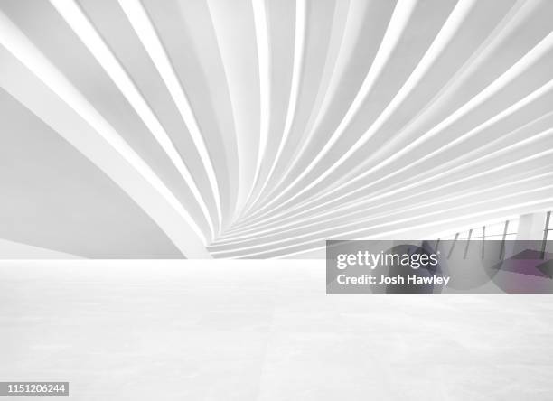 futuristic empty room, 3d rendering - airport inside stock pictures, royalty-free photos & images