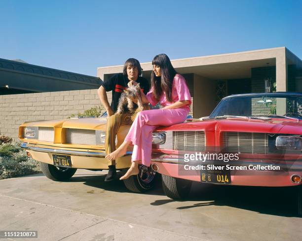 American vocal duo Sonny & Cher, aka husband and wife Sonny Bono and Cher, circa 1965.
