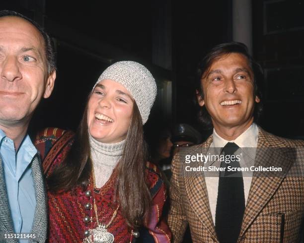 American actress Ali MacGraw with her husband, film producer Robert Evans , circa 1970.