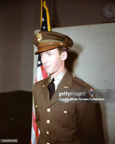 American actor James Stewart in a United States Army Air Corps uniform, circa 1942.