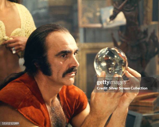 Scottish actor Sean Connery as Zed in the fantasy film 'Zardoz', 1974.