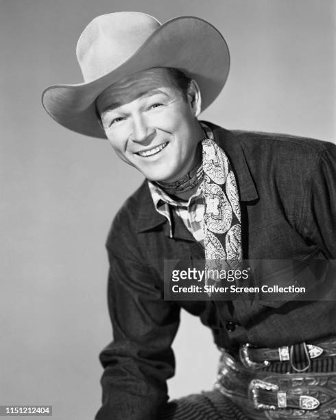 American actor and singer Roy Rogers , circa 1950.