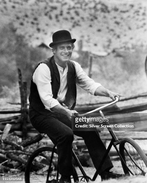 American actor Paul Newman as Butch Cassidy in the Western 'Butch Cassidy and the Sundance Kid', 1969.