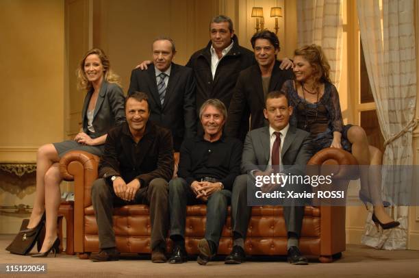 Le diner de cons" of Francis Veber with Dany Boon and Arthur in Paris, France on September 19, 2007 - 1st row: Arthur, Dany Boon and Francis Veber;...