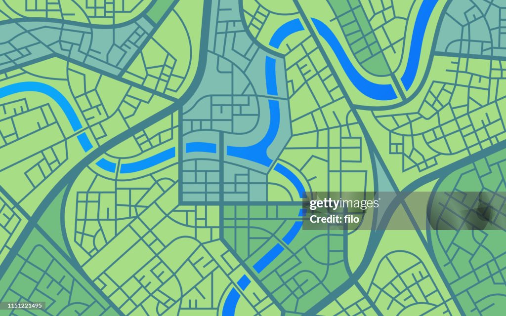 Stedelijke stadskaart wegennet abstracte achtergrond