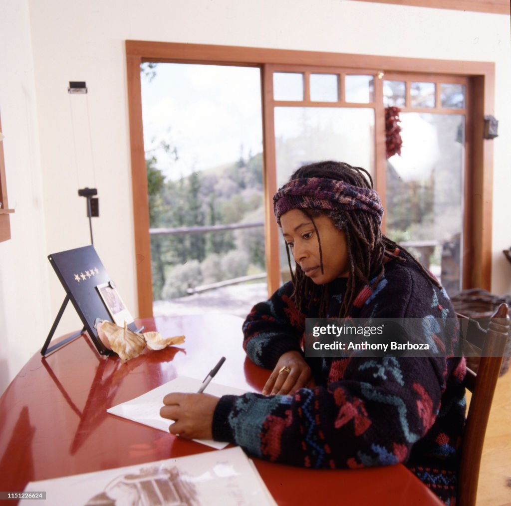 Alice Walker Writing At Home