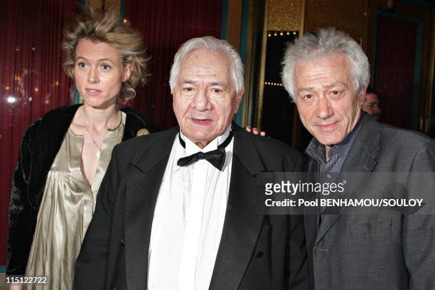 The 22nd "Nuit des Molieres 2008" at the Folies Bergere in Paris, France on April 28, 2008 - Mathilde Penin, Michel Galabru and Jean Luc Moreau.