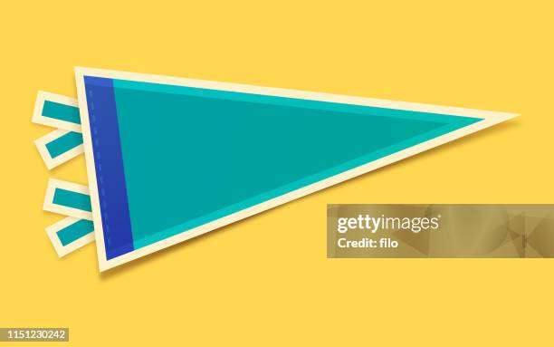 blank pennant - felt stock illustrations