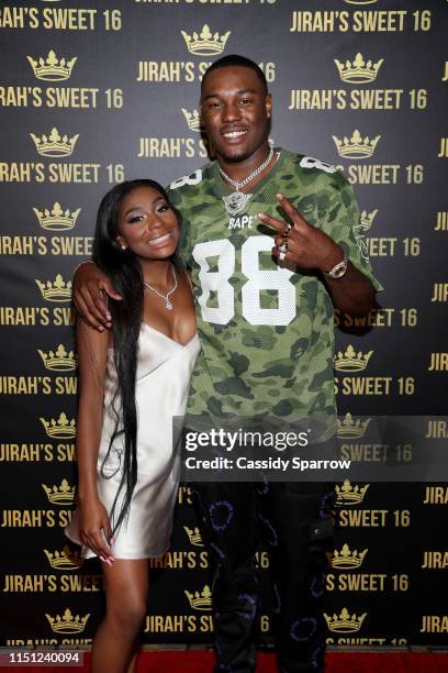 KalanFrFr and Jirah Mayweather attend her Sweet 16 Birthday Party at Hyatt In Valencia on June 20, 2019 in Valencia, California.