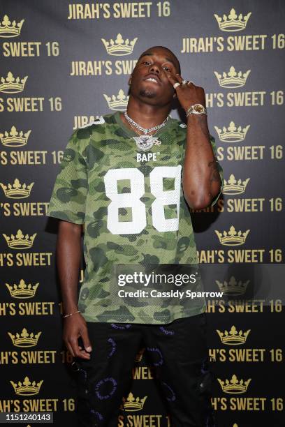 KalanFrFr attends Jirah Mayweather's Sweet 16 Birthday Party at Hyatt In Valencia on June 20, 2019 in Valencia, California.