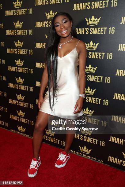 Jirah Mayweather attends her Sweet 16 Birthday Party at Hyatt In Valencia on June 20, 2019 in Valencia, California.