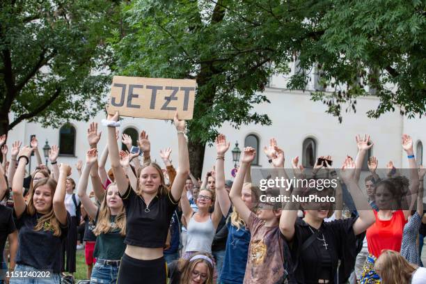 Activists of &quot;Fridays for Future and Extinction Rebellion&quot; participated in a dance demonstration for the Climate in Munich, Germany, on...