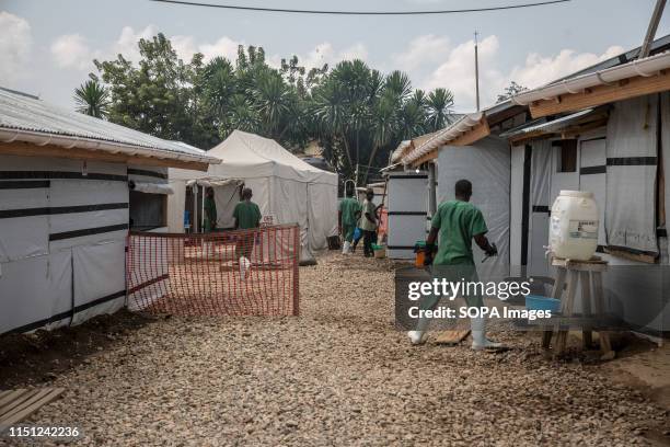 Medical staff working at the Ebola treatment centre in Beni, eastern Democratic Republic of the Congo. The DRC is currently experiencing the second...