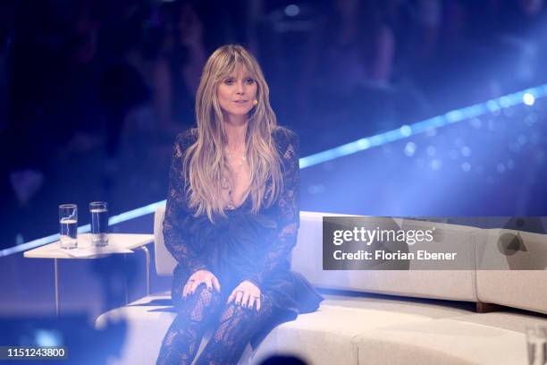 Heidi Klum at the "Germany's Next Top Model" finals at ISS Dome on May 23, 2019 in Duesseldorf, Germany.