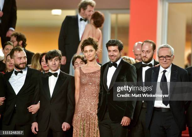 Luigi Lo Cascio, Maria Fernanda Canido, Pierfrancesco Favino, Fausto Russo Alesi, Marco Bellocchio and the cast and crew attend the screening of "The...