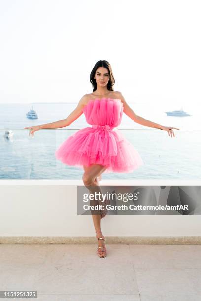 Kendall Jenner poses for portraits during the amfAR Cannes Gala 2019 at Hotel du Cap-Eden-Roc on May 23, 2019 in Cap d'Antibes, France.