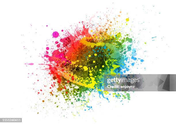 bildbanksillustrationer, clip art samt tecknat material och ikoner med regnbågsfärg stänk - färgbild