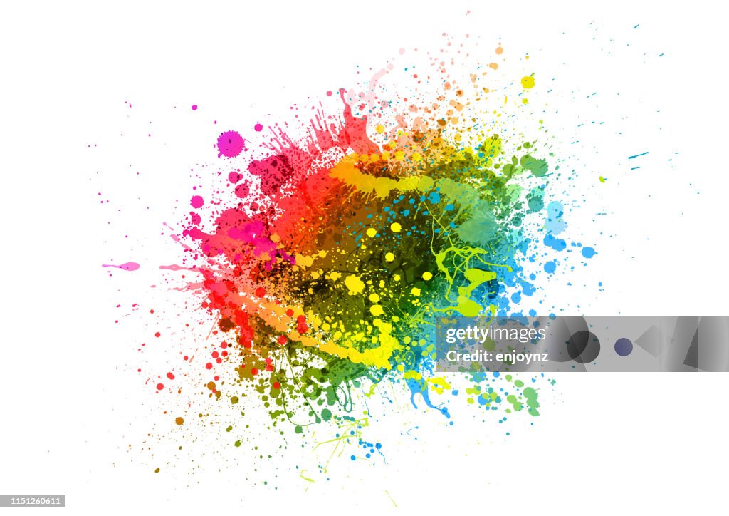 Rainbow paint splash