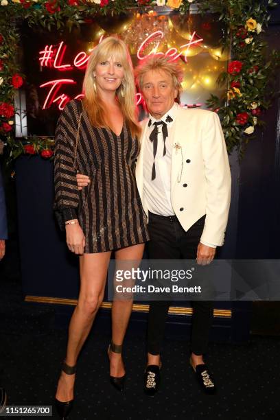 Penny Lancaster and Sir Rod Stewart attend the 50th Anniversary of Tramp on May 23, 2019 in London, England.