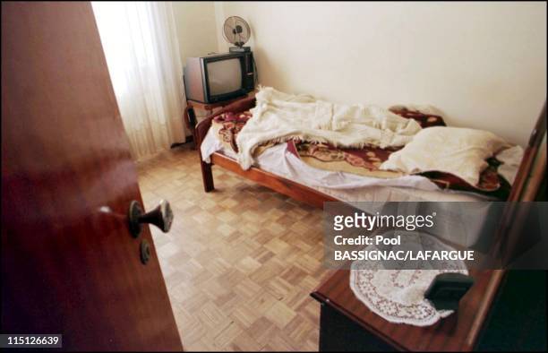 The place where fugitive Sid Ahmed Rezala was before he was arrested by Portugese police in Portugal on January 12, 2000 - Rezala's room at...