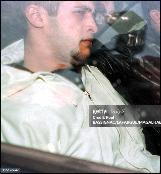 Sid Ahmed Rezala leaves the Lisbon Courthouse to police station in Lisbon, Portugal on January 12, 2000.