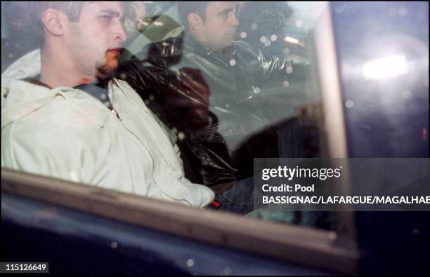 Sid Ahmed Rezala leaves the Lisbon Courthouse to police station in Lisbon, Portugal on January 12, 2000.
