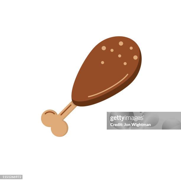 chicken leg - flat design bbq - barbecue icon - backyard bbq stock illustrations